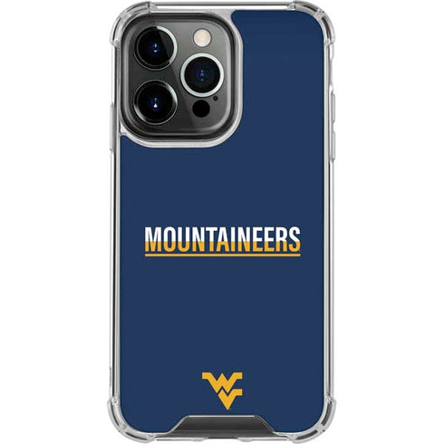 West Virginia University Blue Wood Floor iPhone 16 Pro Clear Case